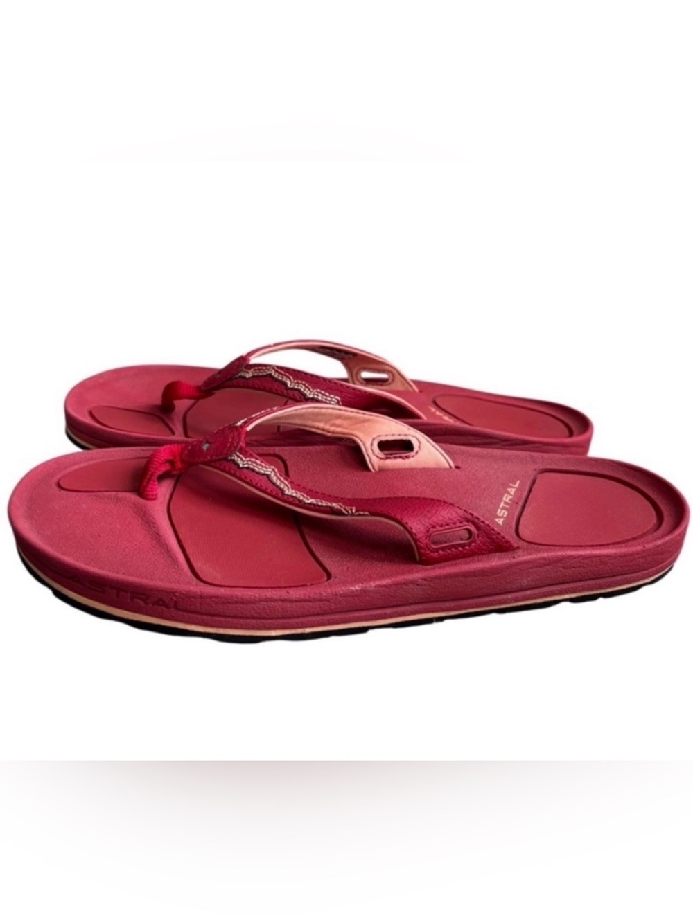 Astral Rosa Pink Red Women's Comfort Flip Flops Sandals 10
